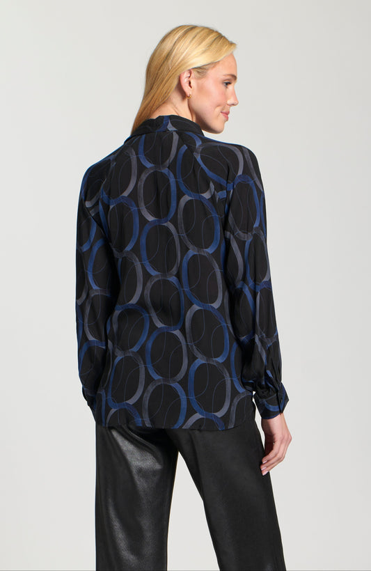 Half-Plaket Pullover Blouse