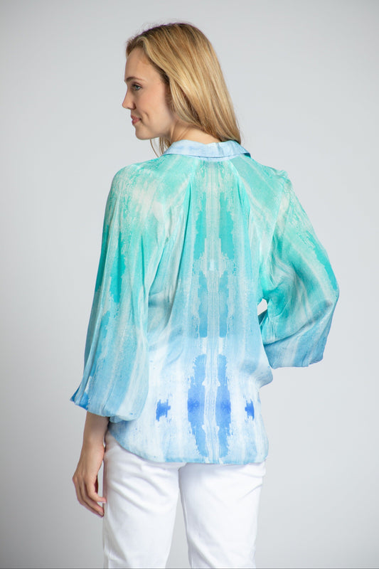 Half-Plaket Pullover Blouse