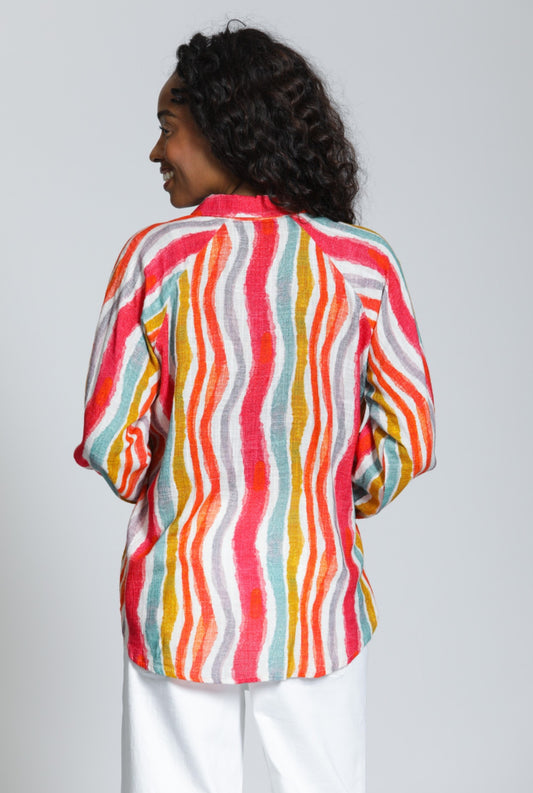 Half-Placket Pullover Blouse