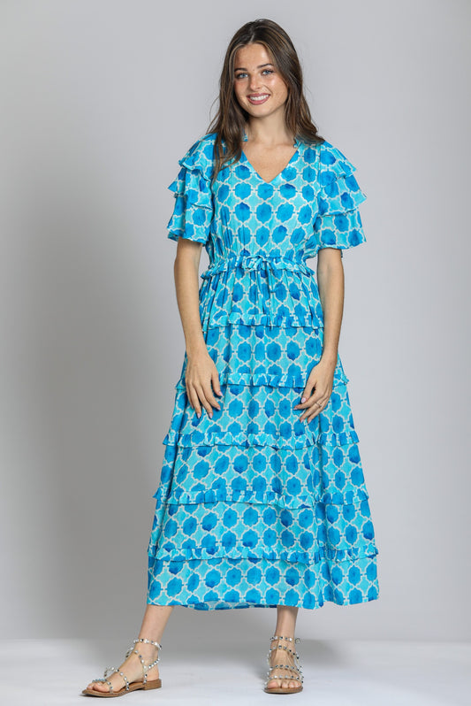 Ruffle & Tiered Maxi Dress