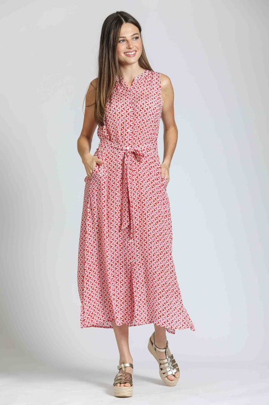 Sleeveless Button Down Maxi Dress