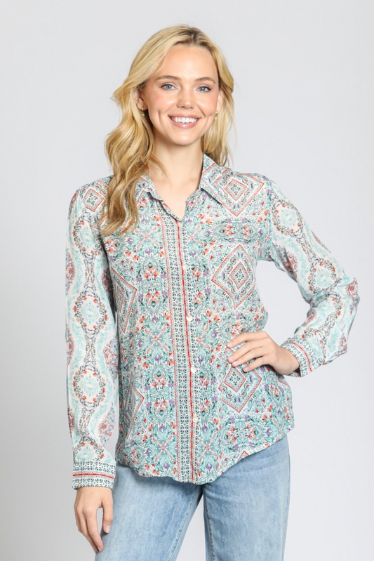 Button-up With Roll-up Sleeve