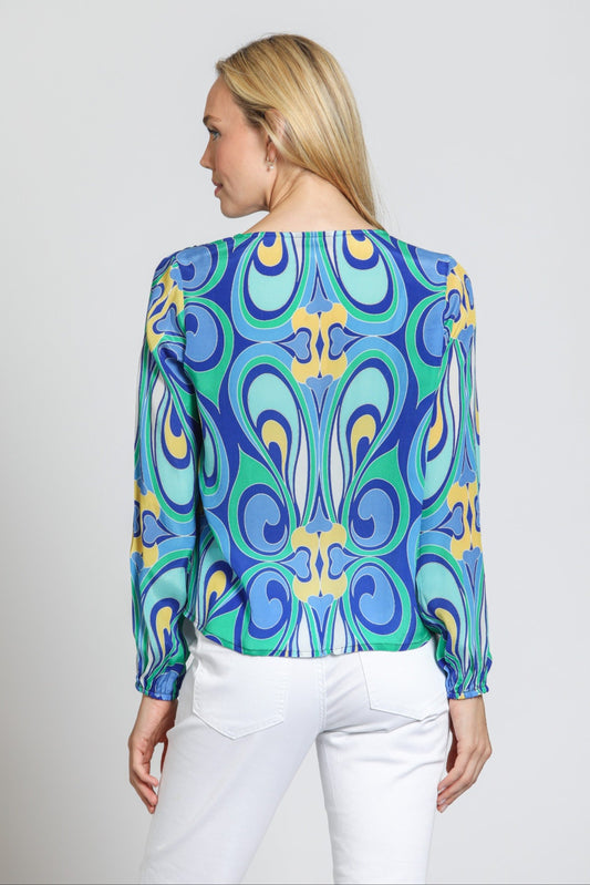 V-Neck Tie Front Top