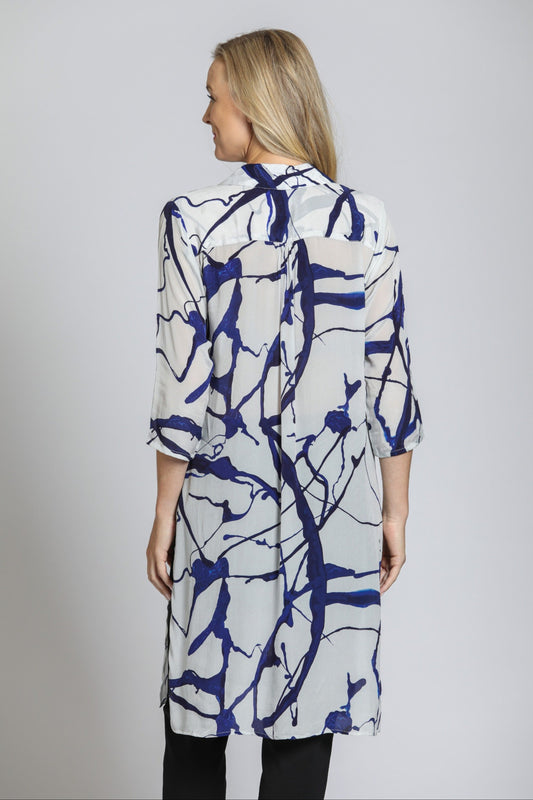 3/4 Sleeve Button-up With Side Slits