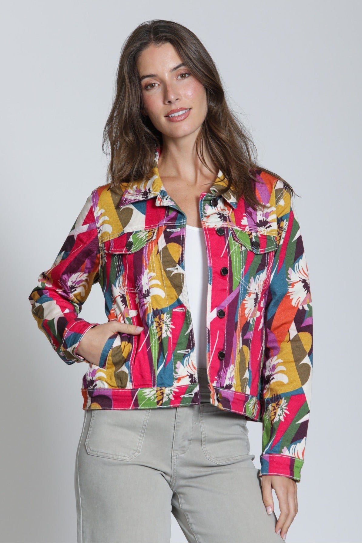 Printed Denim Jacket