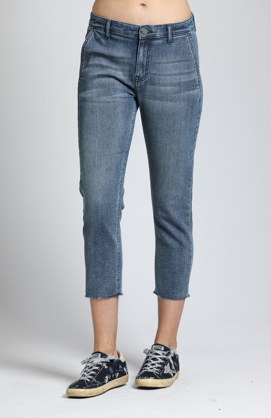 Trouser With Distressed Raw Hem