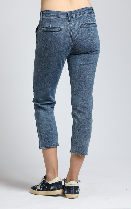 Trouser With Distressed Raw Hem