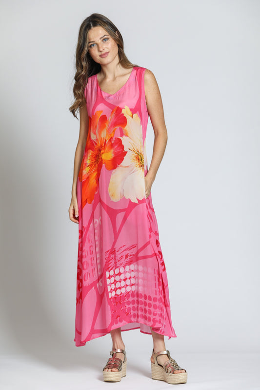 V-neck Tank Long Dress