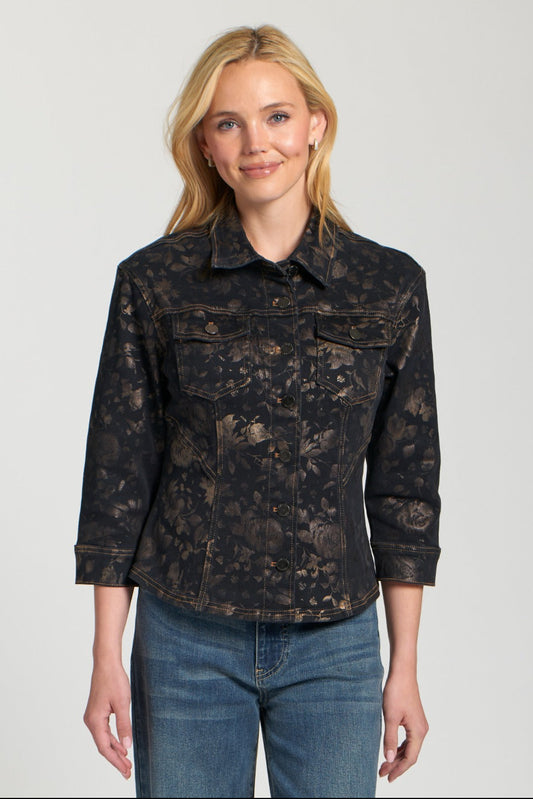 Denim Jacket With Scrunched Sleeves