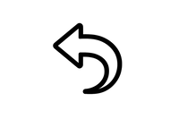 crate a return white icon with black border and the background should be white without border 